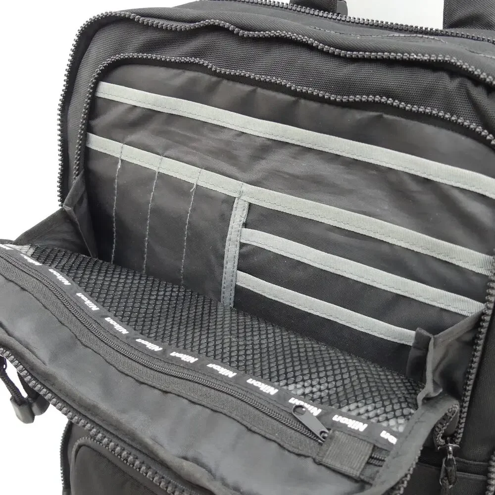 Nikon Camera Equipment Backpack Black Padded Multi Pocket Gear Bag Travel Case